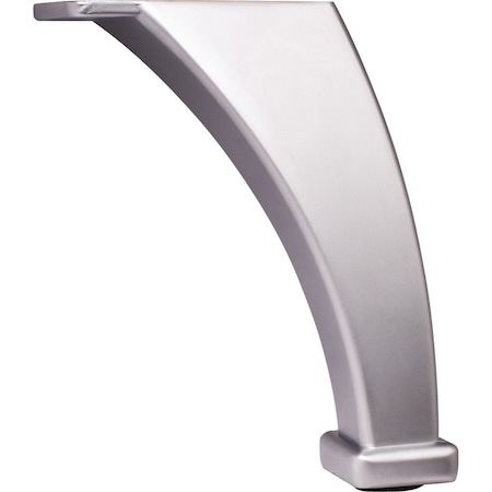 Hardware Resources 4-1/8"H Dull Chrome Square Curved Metal Furniture Leg 89101-DC